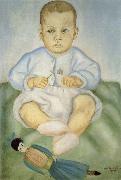 Frida Kahlo The little girl fold the diaper oil painting on canvas